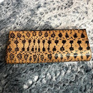 Vintage Snake Skin Clutch w/ Metal Closure